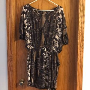 Snake Skin Silk Tunic Dress